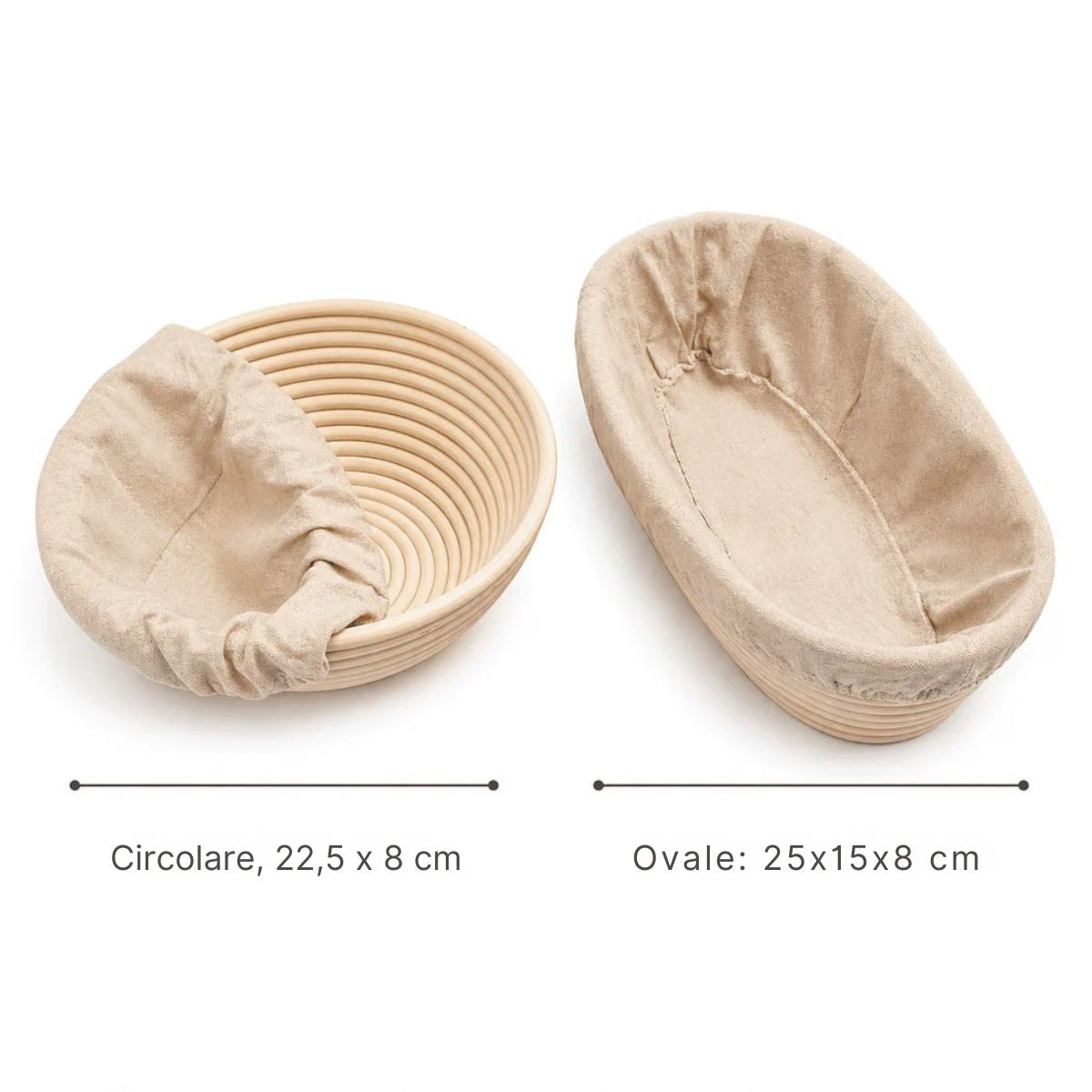 Banneton à pain Elixxia — Rond ou Ovale