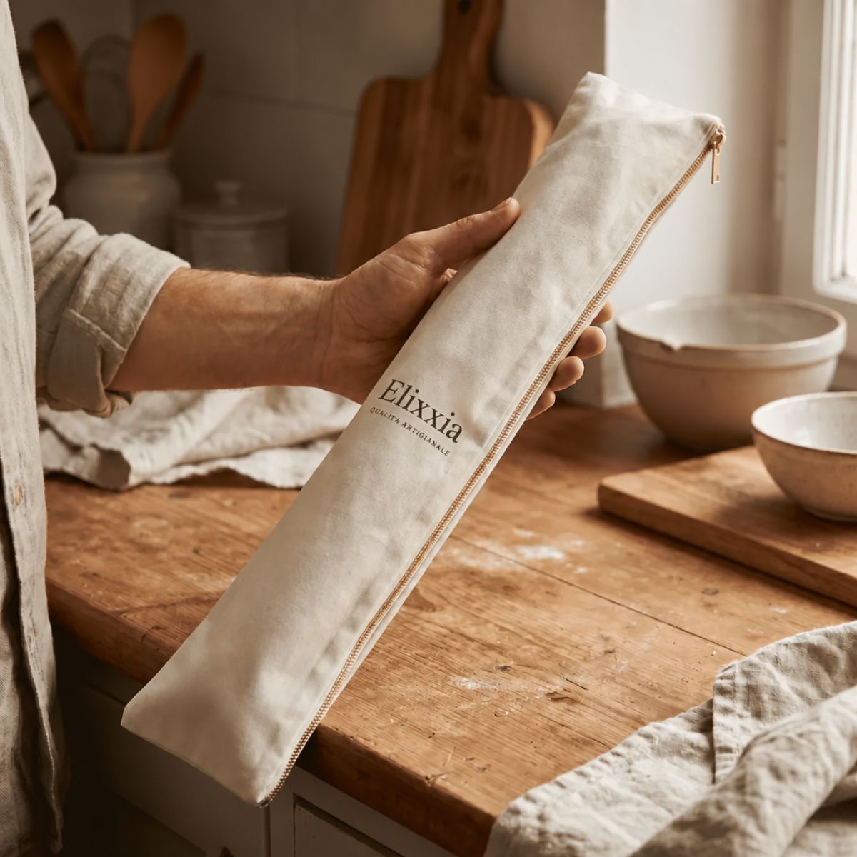 Le Sac à Baguette · Coton & Cire d'Abeille · 70×10 cm